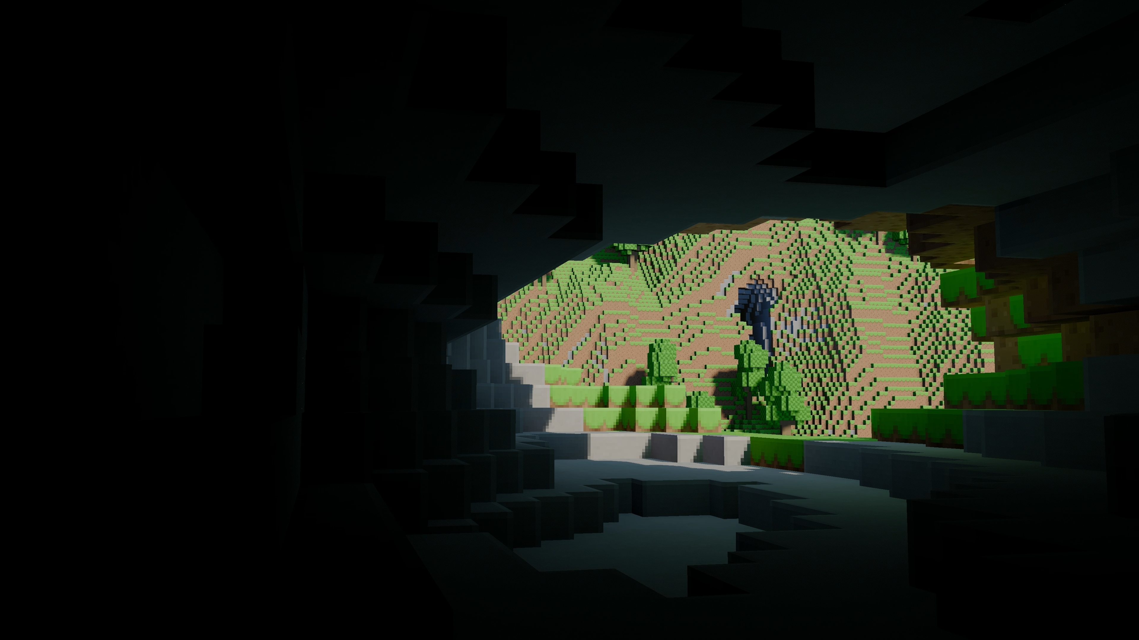Looking out from a cave entrance
